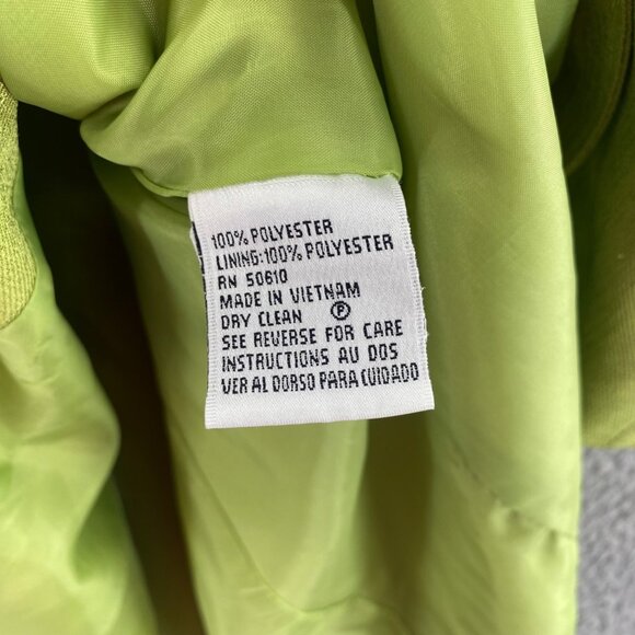 Le Suit Blazer Womens 16W Plus Green Button Front Peak Lapel Office Career Work - Picture 6 of 9